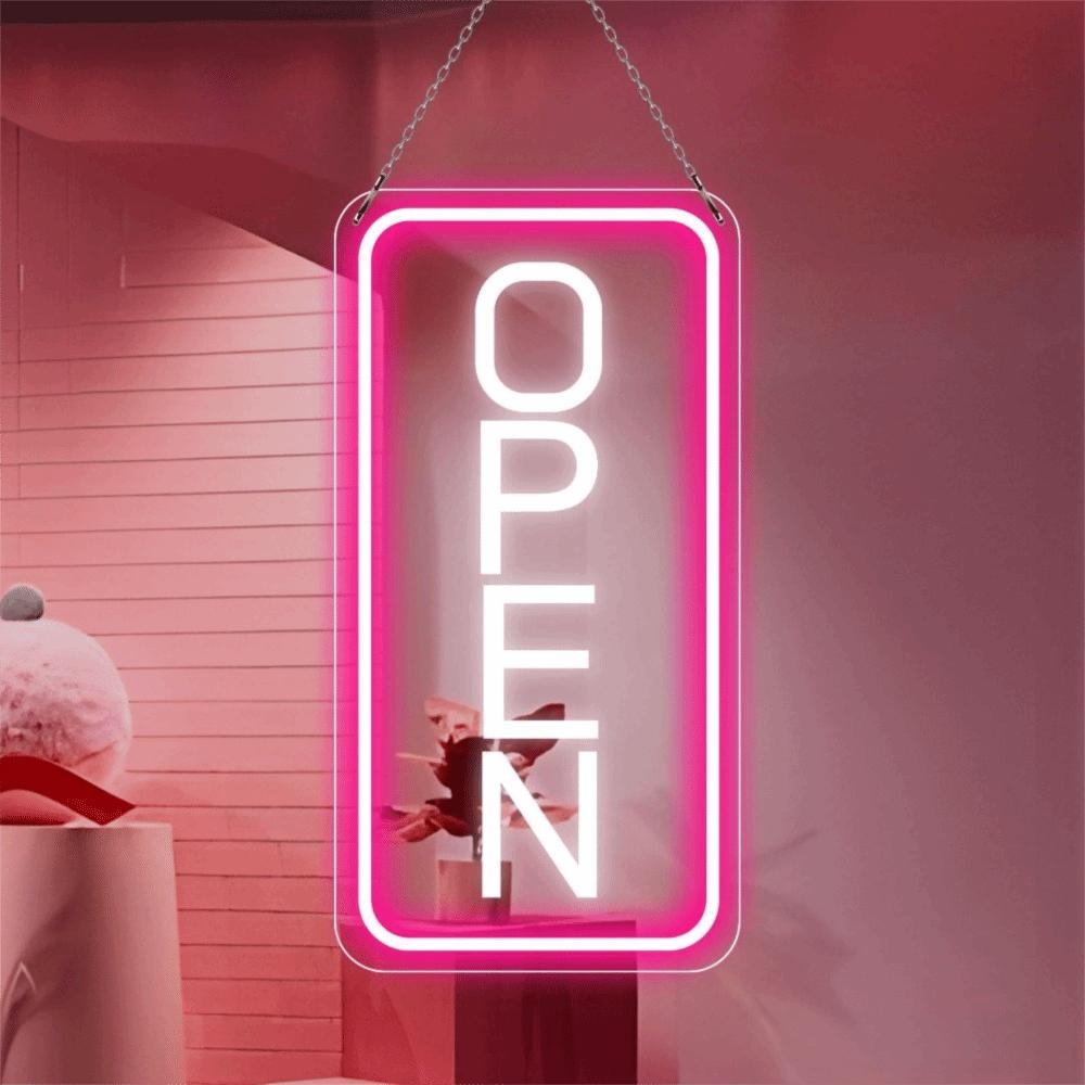 Soft Silicone Light Strip Open Neon Sign Adjustable Brightness Business Store Sign  Salon Decor