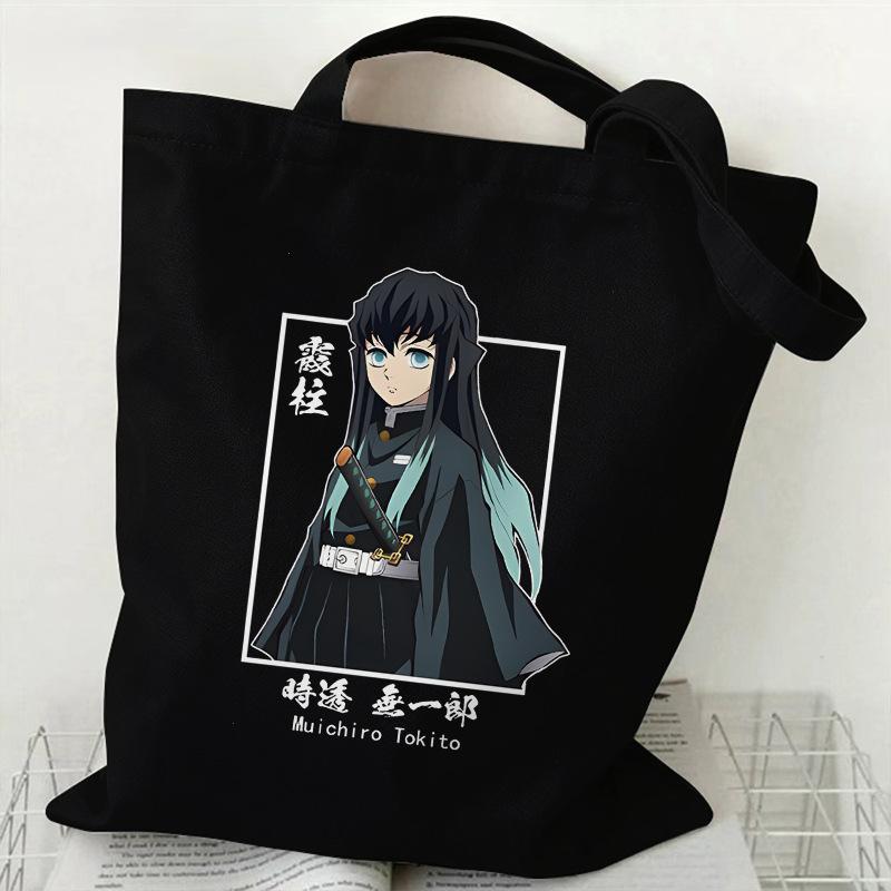 Japan cartoon comics Tokito Muichiro Demon Slayer Print Canvas Shopping Bag Large Capacity Tote Bag 7564