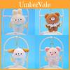 Adorable 12in Plush Animal Pendant With Soft Plush Material Ideal For Girls Bag Accessory