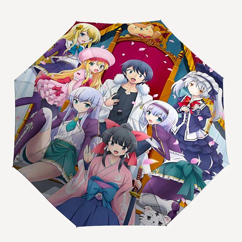 1 Stück Anime-Charaktere Outdoor-Regenschirm - Automatisches Öffnen/Schließen - Tragbares 3-fach faltbares Design - 8-Speichen-Eisenrahmen - Perfektes Geschenk für Fans, Reisende,