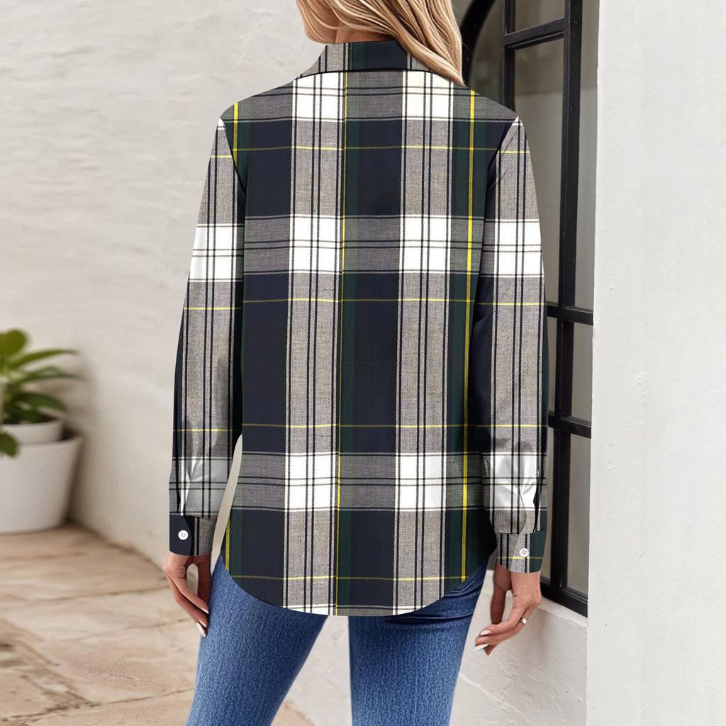 Women's Shirt Blouse Christmas Print Button Long Sleeve Casual Basic Shirt Collar Regular Top