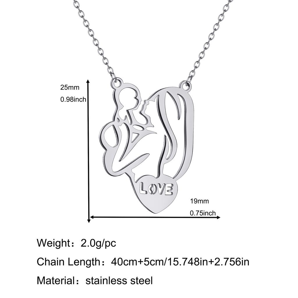 Mama Letter Pendant Necklace For Women Mom Mother's Day Clavicle Chain Choker Stainless Steel Jewelry Minimal Gift