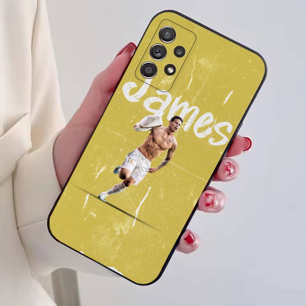 Football J-James Rodriguez Phone Case For Samsung S25,S24,S21,S22,S23,S30,Ultra,S20,Plus,Fe,Lite,Note,10,Black Cover