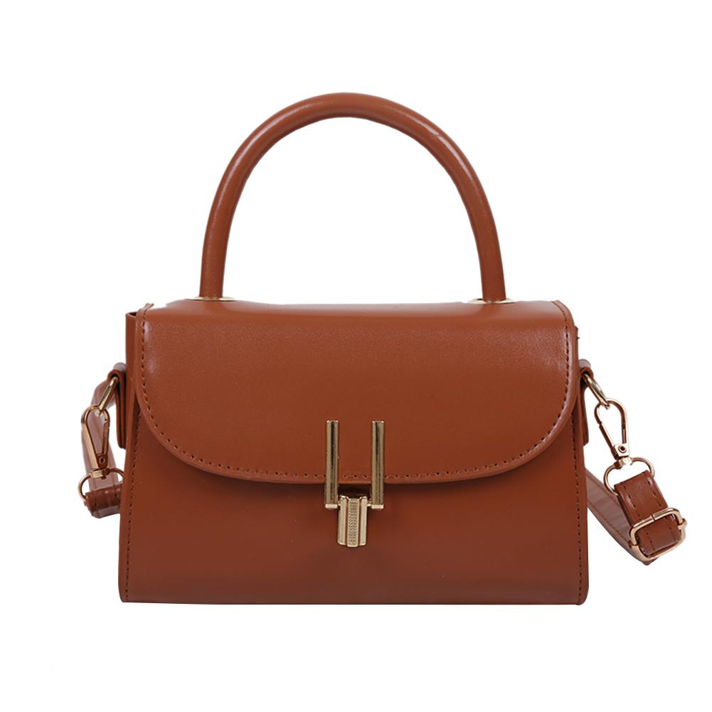 Buy PU Leather Flap Messenger Tote Bag Solid Women Shoulder Purse