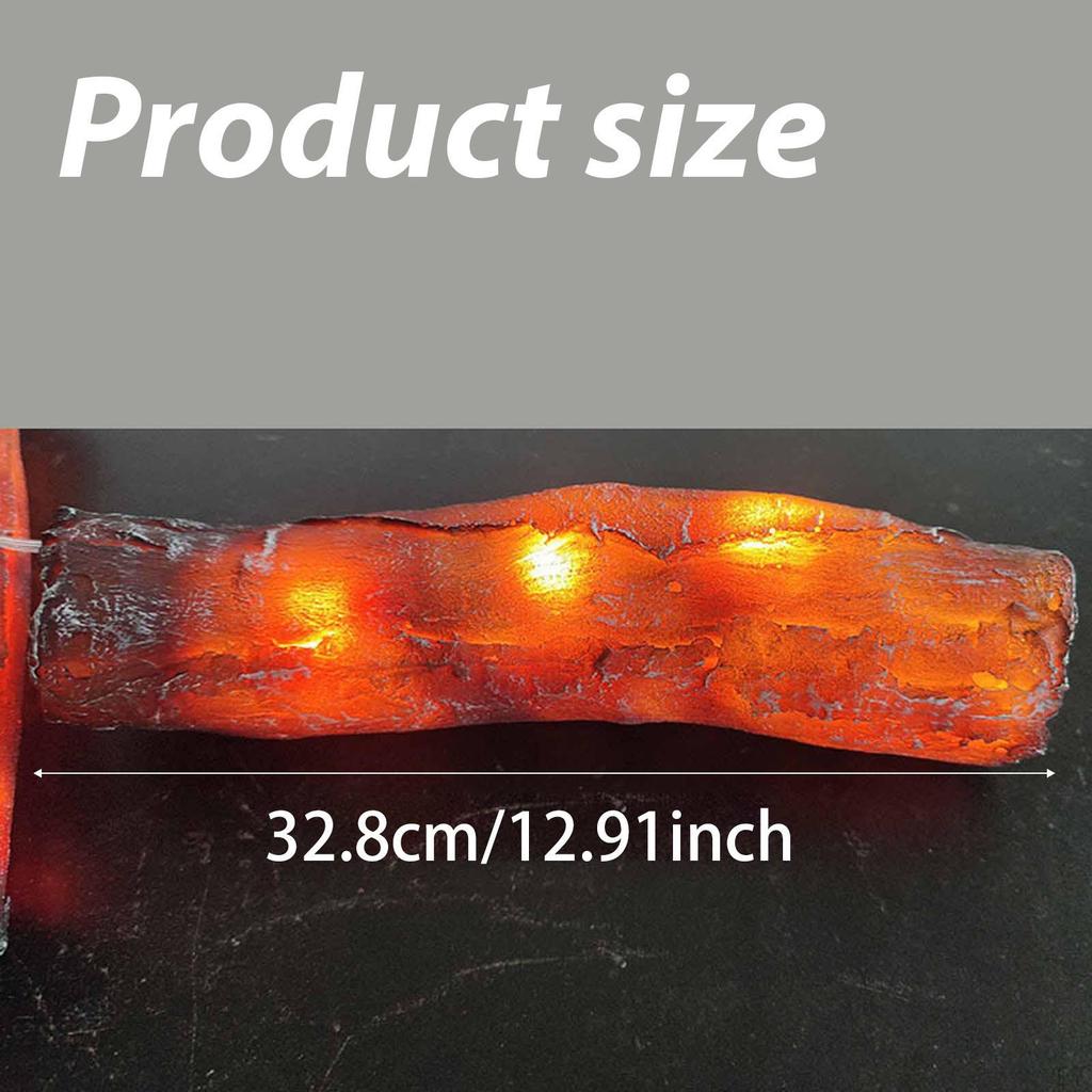 4 Pieces Fireplace Log Light Artificial Electric Decoration Accessories Resin
