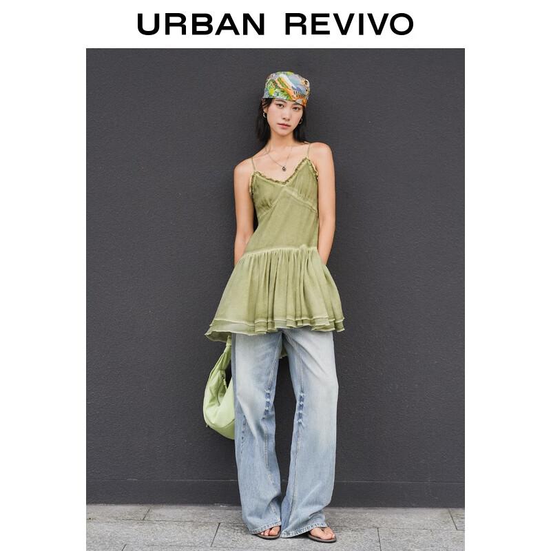 UR 2025 Autumn Lace Strap Mini Dress