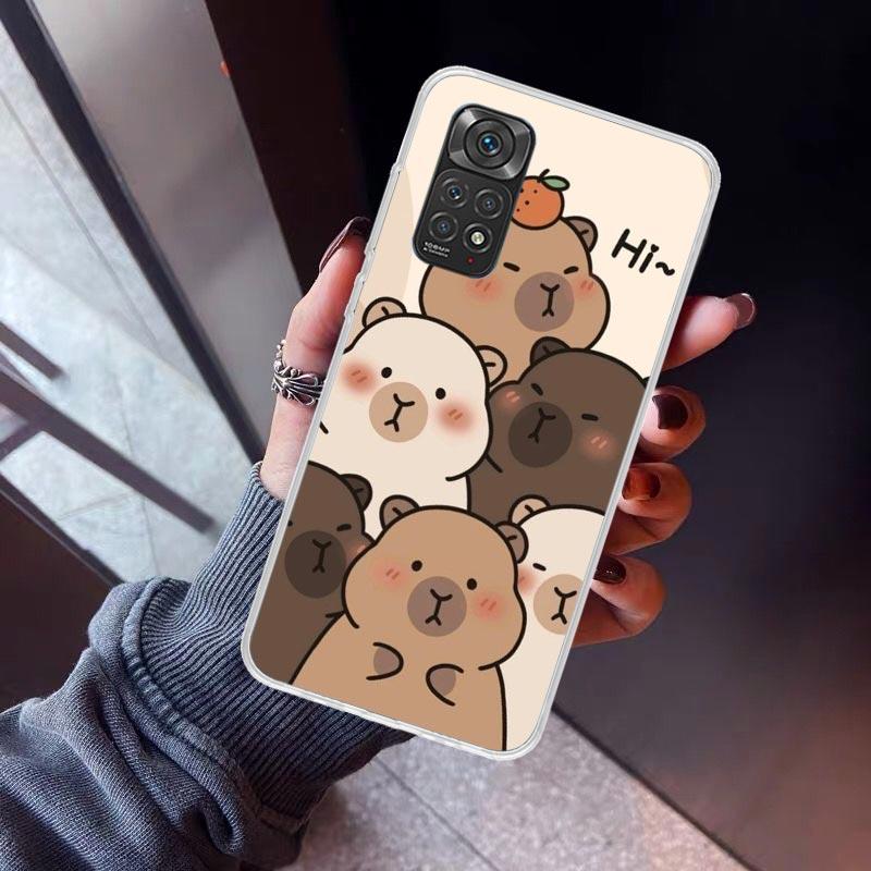 Funny Capybara Cartoon Animal Phone Case For Xiaomi Redmi Note 15 14 14S 13 12S 12 Pro Plus 11S 11 10S 10 4G Cover 11E 11T 5G Pr