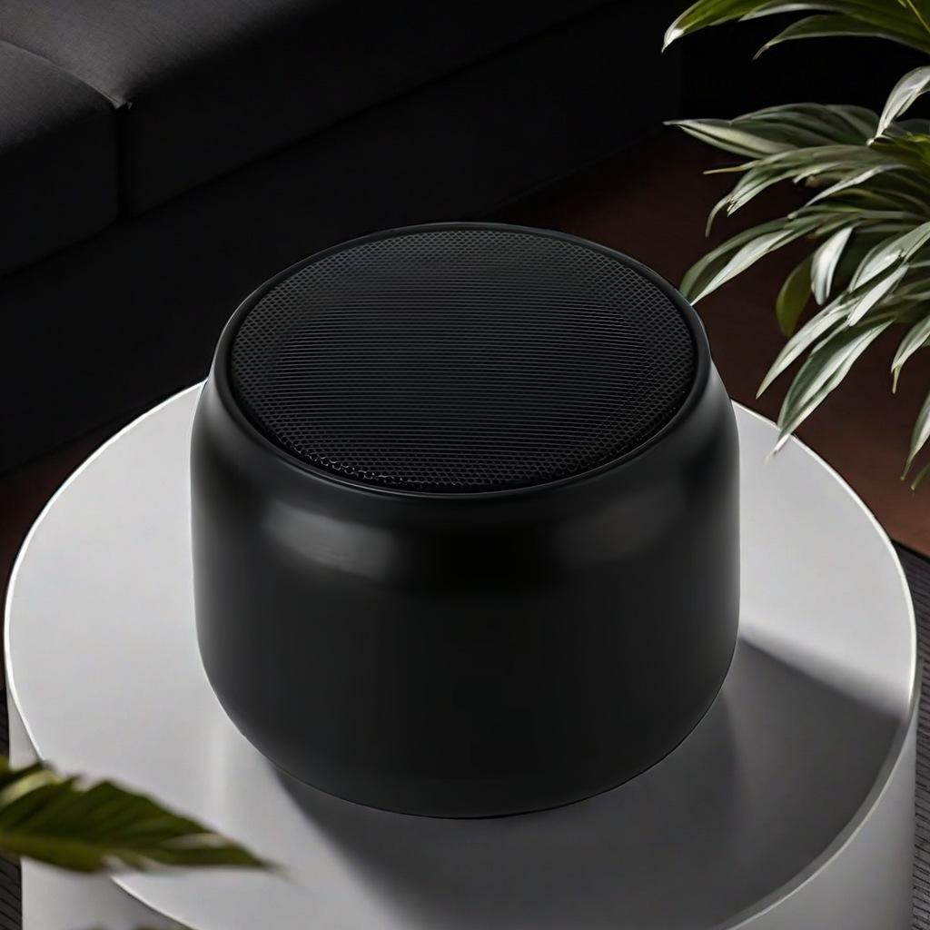 Tragbarer Mini-Bluetooth-Lautsprecher TWS Dual-Pair Desktop-Lautsprecher Hochwertiger Sound HiFi Schwarz