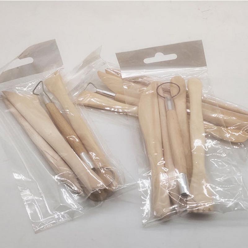 Sculpted Pottery Kit Pottery Clay Supplies Kit Accessories Wood Ceramics Carving Tool Modeling Shaping Clay Cutting Tools