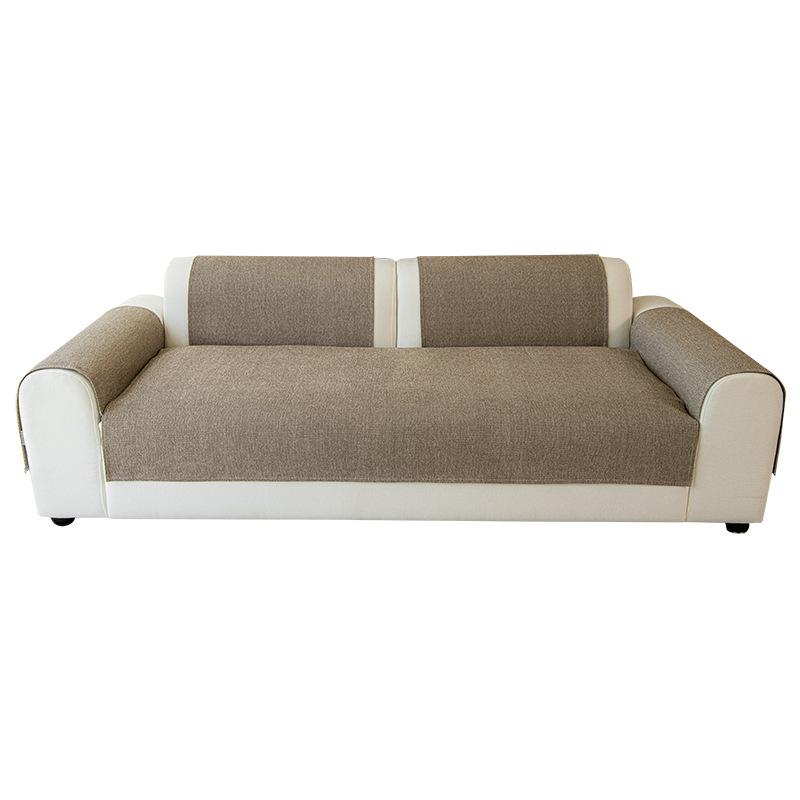 Four Season Sofa Cover Solid Color Light Luxury Universal Seat Cushion Non-slip Anti-Pet Scratching Couch Protector Mat Backrest