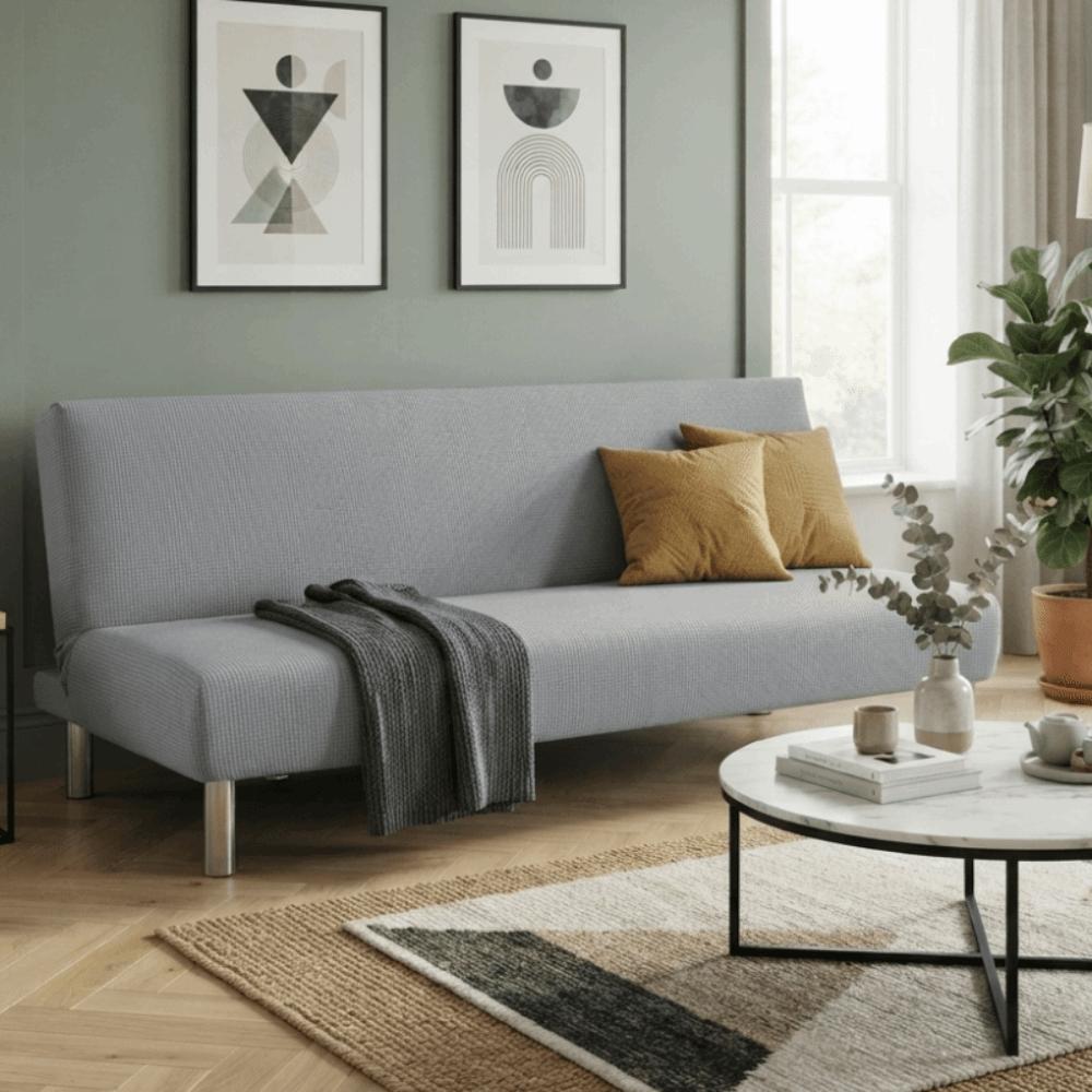 Dust-proof Futon Sofa Cover Elastic Bench Cover Household Armless Sofa Slipcover  Living Room