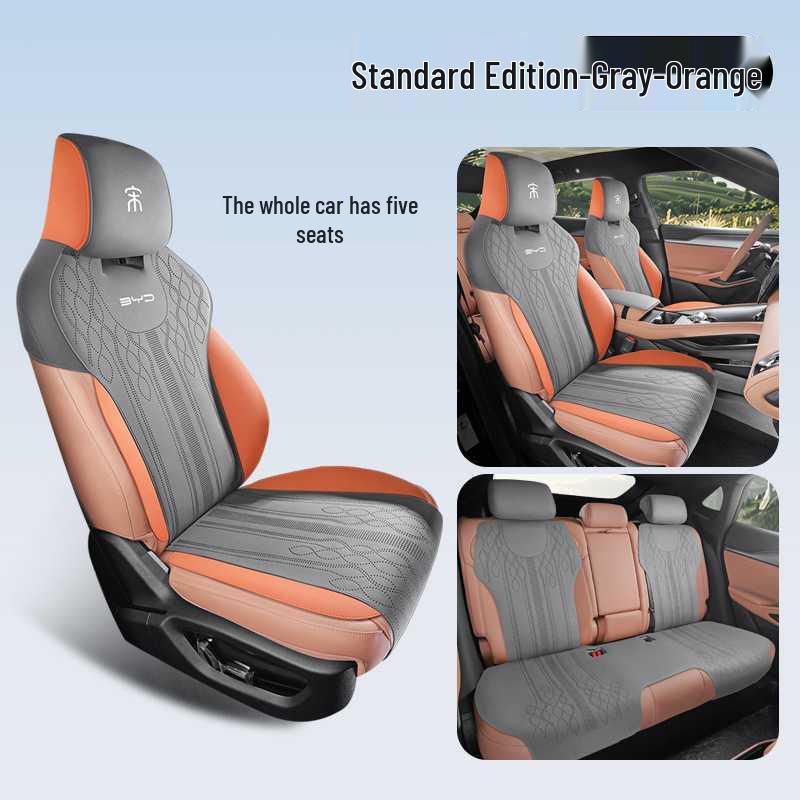 BYD Song L EV Seat Cushion: All-Season Suede Half-Cover Saddle Pad.