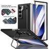 360 Full Protection Camera Lens Stand Case For Samsung Z Fold7 6 5 4 3 Tempered Glass Film With Stylus Pen Hard PC Folding Cover