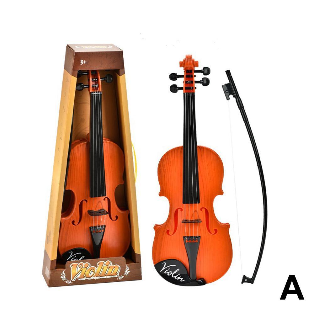 String Simulated Violin Toys Adjustable String Simulation Musical Instrument for Kids Birthday Party Gifts Beginner Violin W2S6