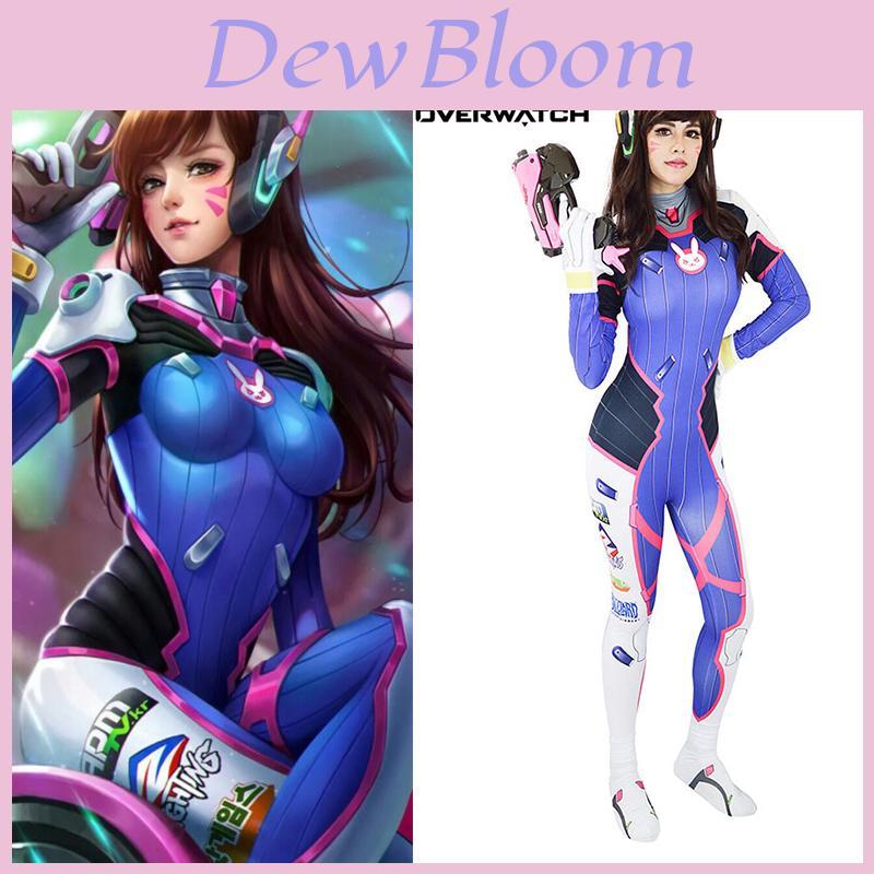 Overwatch D.va Cosplay Costume Jumpsuit For Women Premium Polyester Material For Comfort And Durability