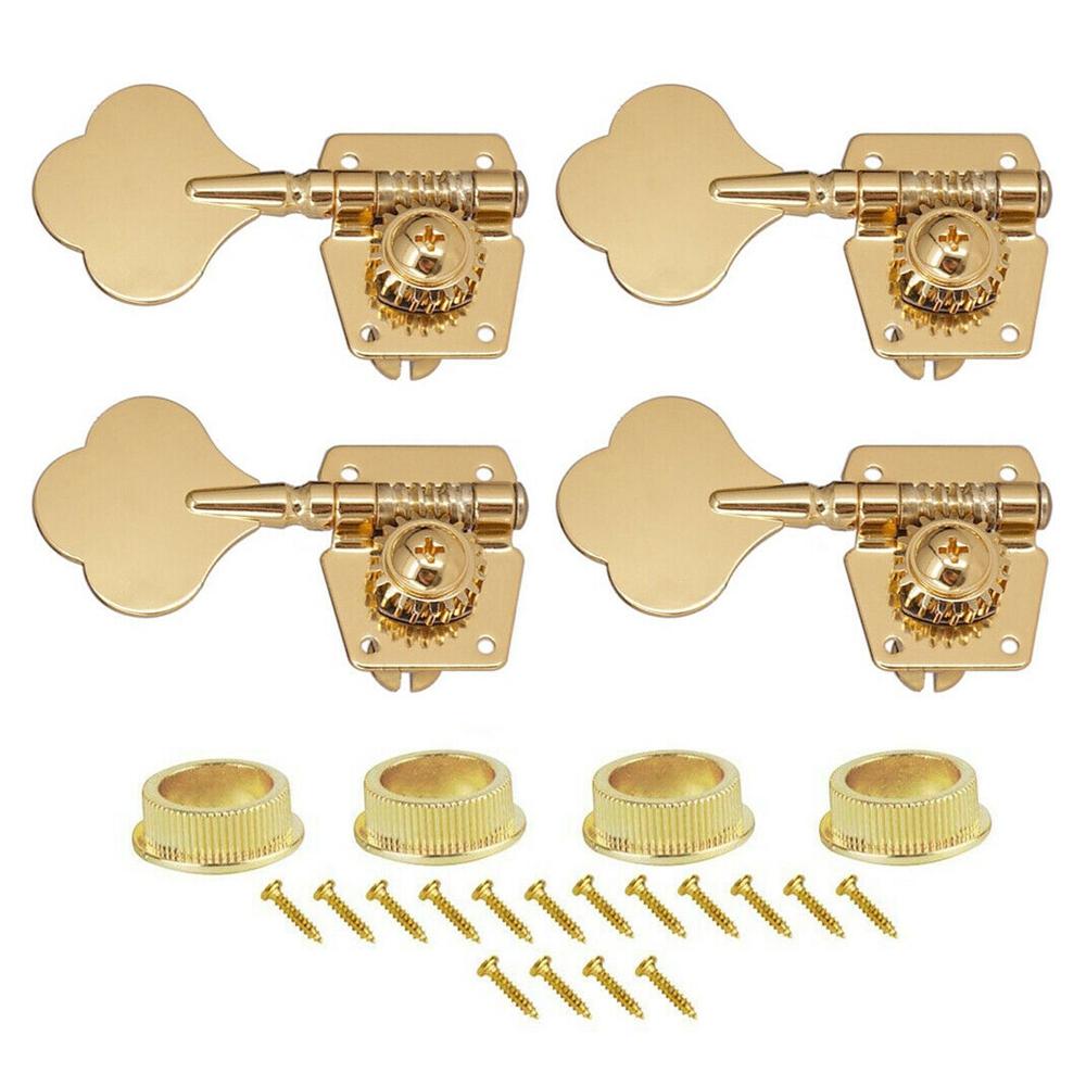 2L2R/4L/4R/1L3R/3L1R Open Gear Bass 4 String Tuners Tuning Pegs Keys Machine Heads For Bass Guitar Chrome Gold Black