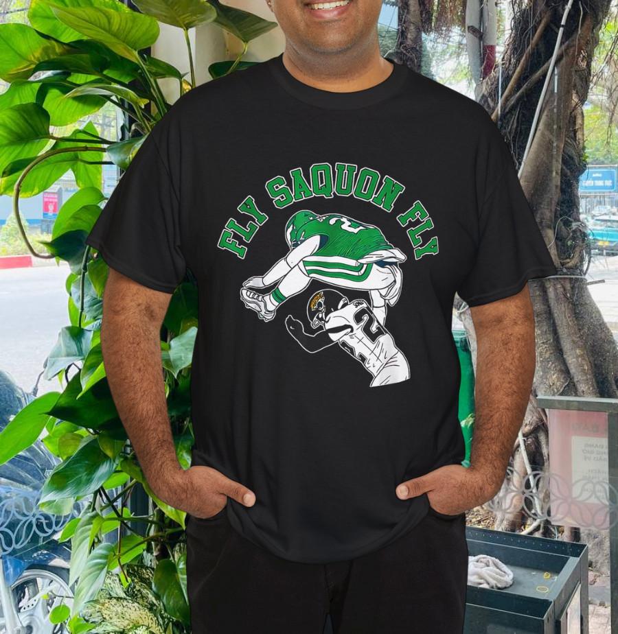 

Fly Saquon Fly Eagles Barkley The Reverse Hurdle 2024 T-Shirt 4XL