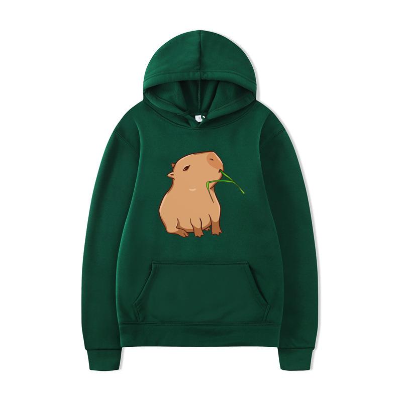 Cartoon Anime Print Fashion Sweatshirt Hip Hop Casual Unisex Autumn Winter Fleece Oversize Streetwear Tops Sudaderas