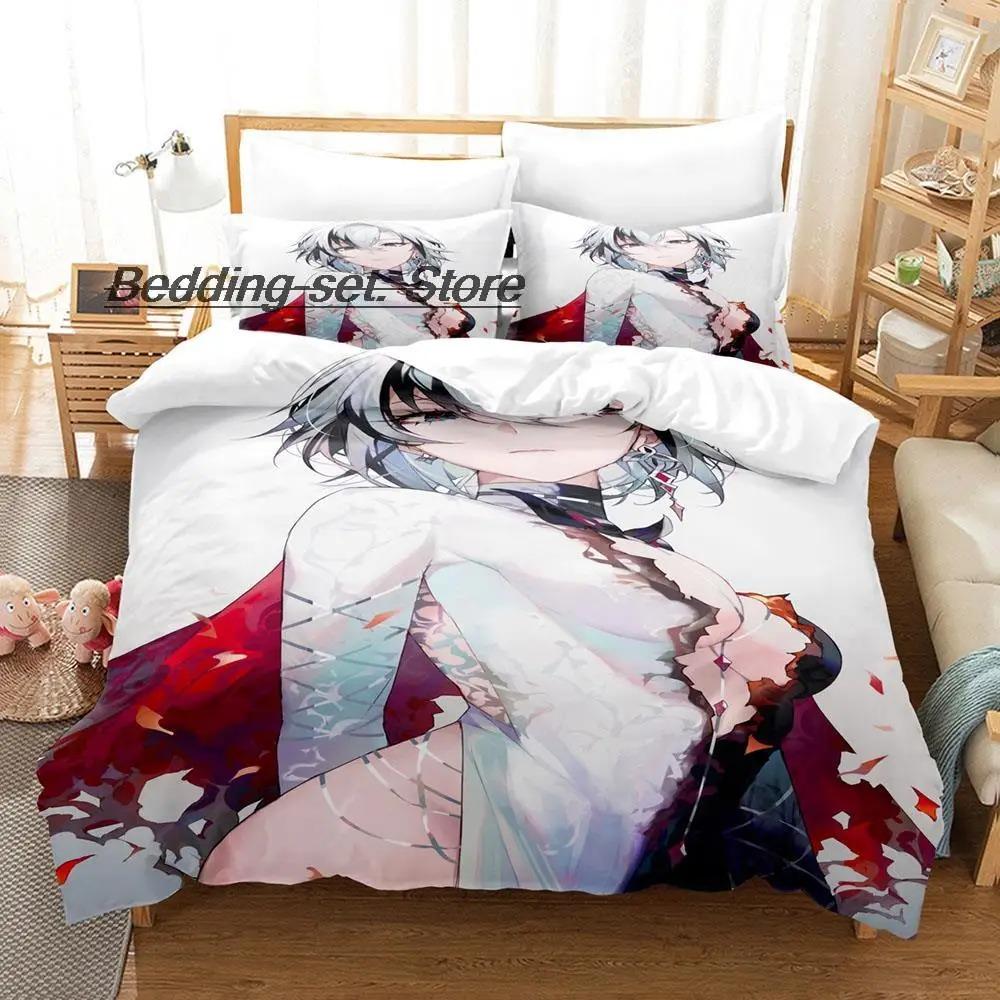 Comfortable Anime Print Bedding Set With Duvet Cover And Pillowcases Single Twin Full Queen King Sizes For All Ages
