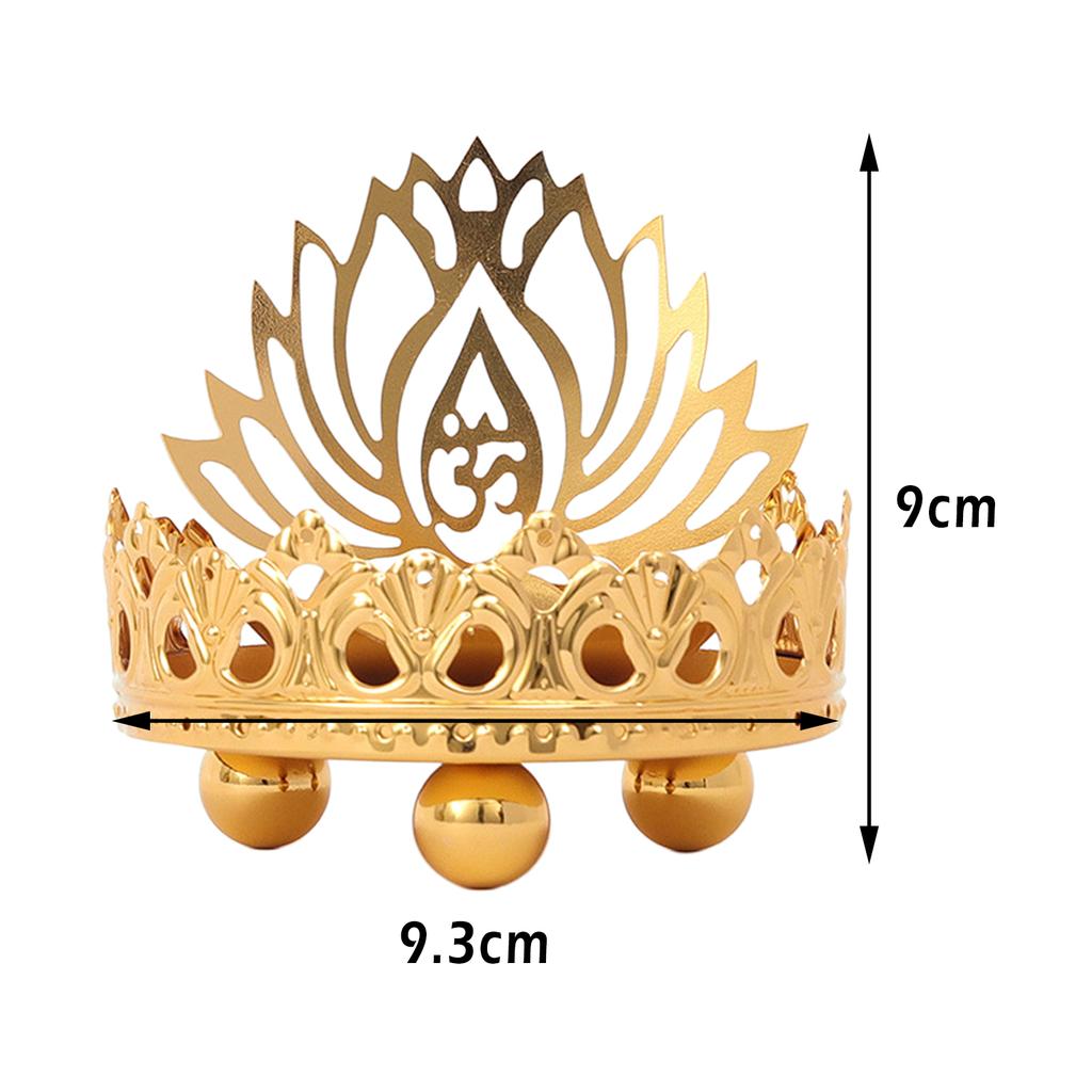 Ghee Lamp Holder Oil Lamp Dish Dimmable Buddhist Alloy Butter Lamp Holder for Living Room Home Desktop Decoration Ornament