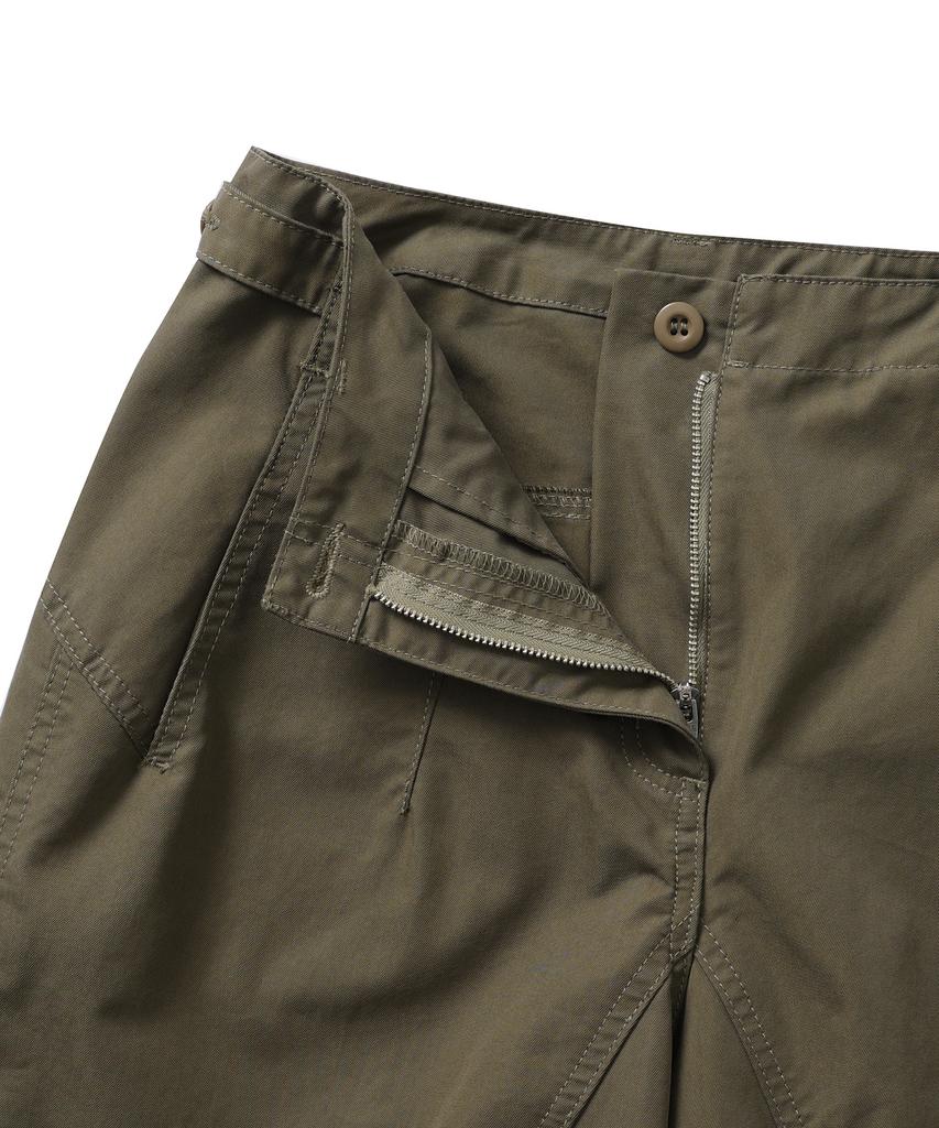 NOIRER Cotton Field Wide Pants (Khaki)
