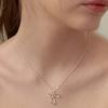 Tatiana (925 Silver) Glint Big Ribbon Necklace NZ2182