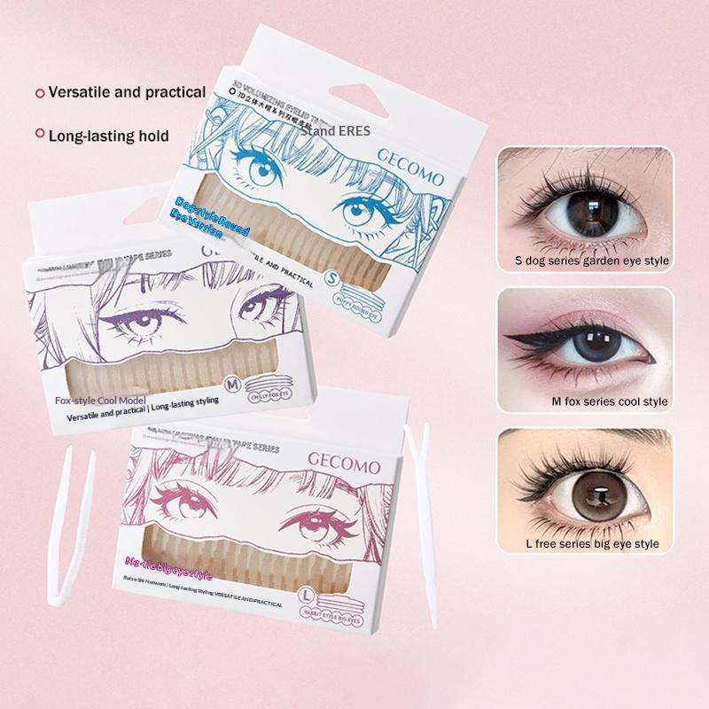3D Support Invisible Double Eyelid Tape Self-Adhesive Transparent Eyelid Stickers Waterproof Fiber Stickers Eyelid Lift Strips