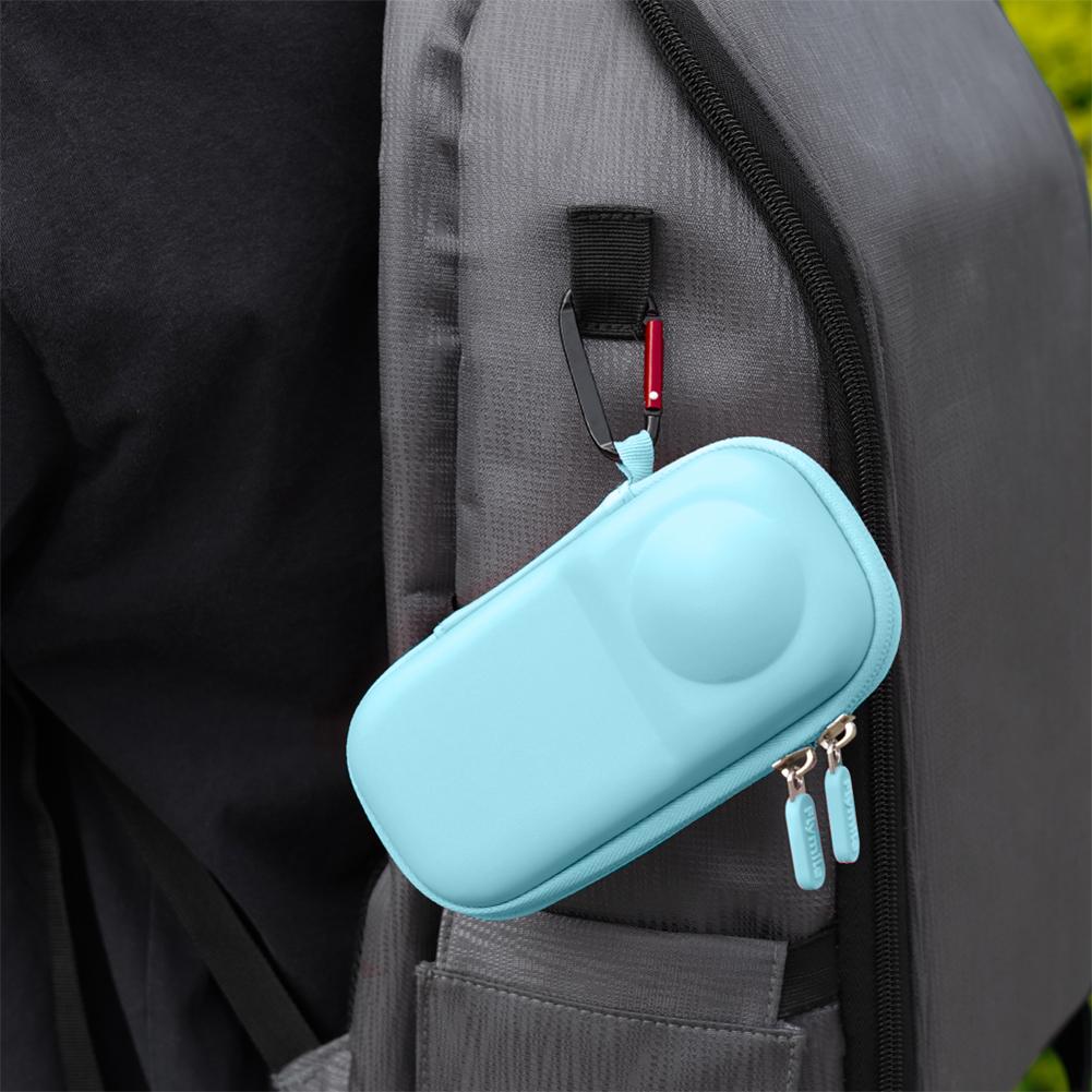 Portable PU Panoramic Storage Bag Handy Clutch Case Hard Shell Travel Storage Bag Compatible with Insta360 X5 Accessories