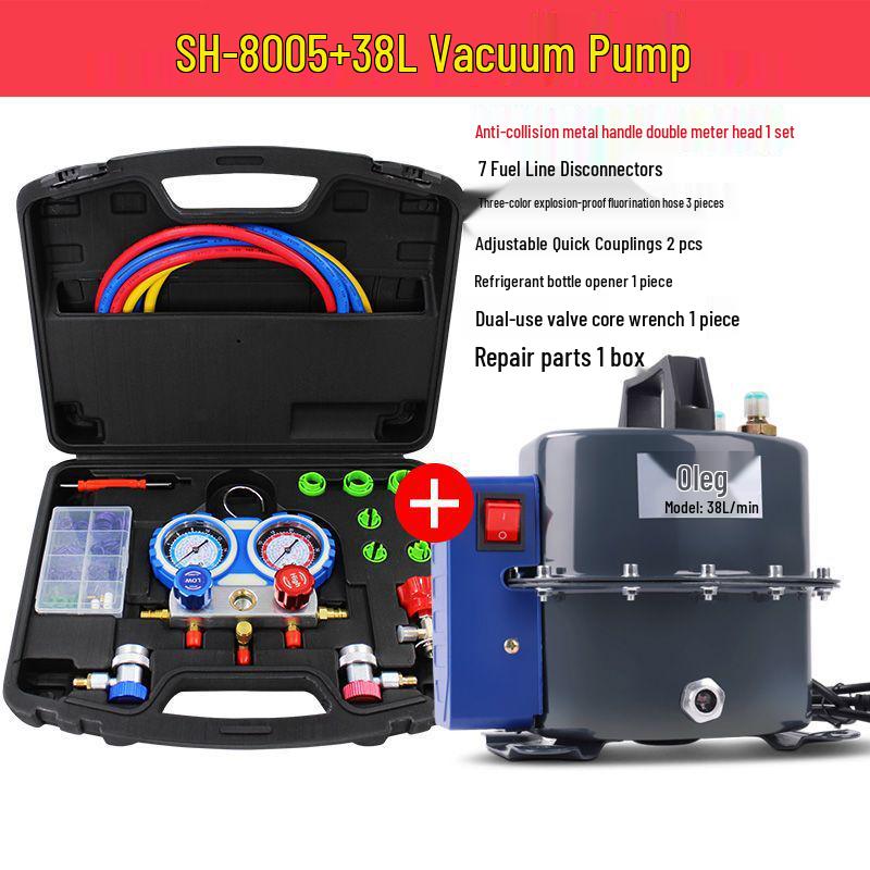Dual-Use Automotive A/C Vacuum Pump for Evacuation, Pressurization & Leak Detection