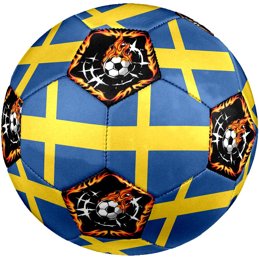 1pc Swedish Sports Theme Size 5 Soccer Ball Professional Match Training Football Indoor &Outdoor Sports Ball Lightweight Durable c6634