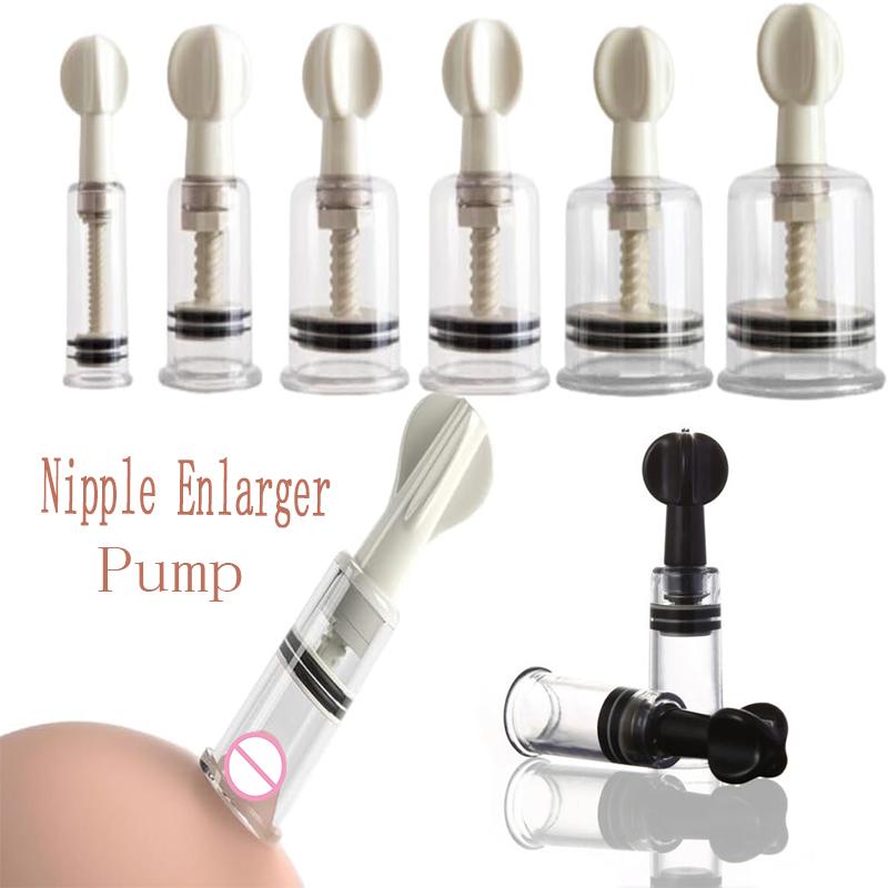 Plastic Nipple Sucker Enlarger Breast Rotating Vacuum Pump Clitoris Massager Stimulator Nipple Clamps  Adult Sex Toys Women