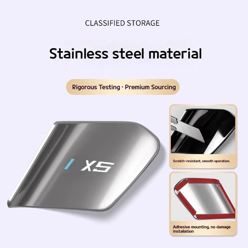 4Pcs For BMW3 5 series i3 i5 X3 X5 G20 G05 G60 G45 -2026 Car Inner Door Bowl Guard Stainless Steel Protection Cover Sticker