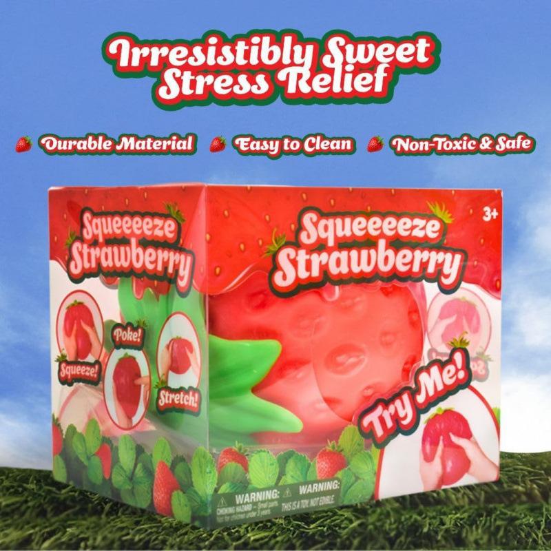 Strawberry Squishy Toy Large Slow Rising Stress Relief Simulation Fruit Fidget Soft Squeeze Decompression Office Gift Adult