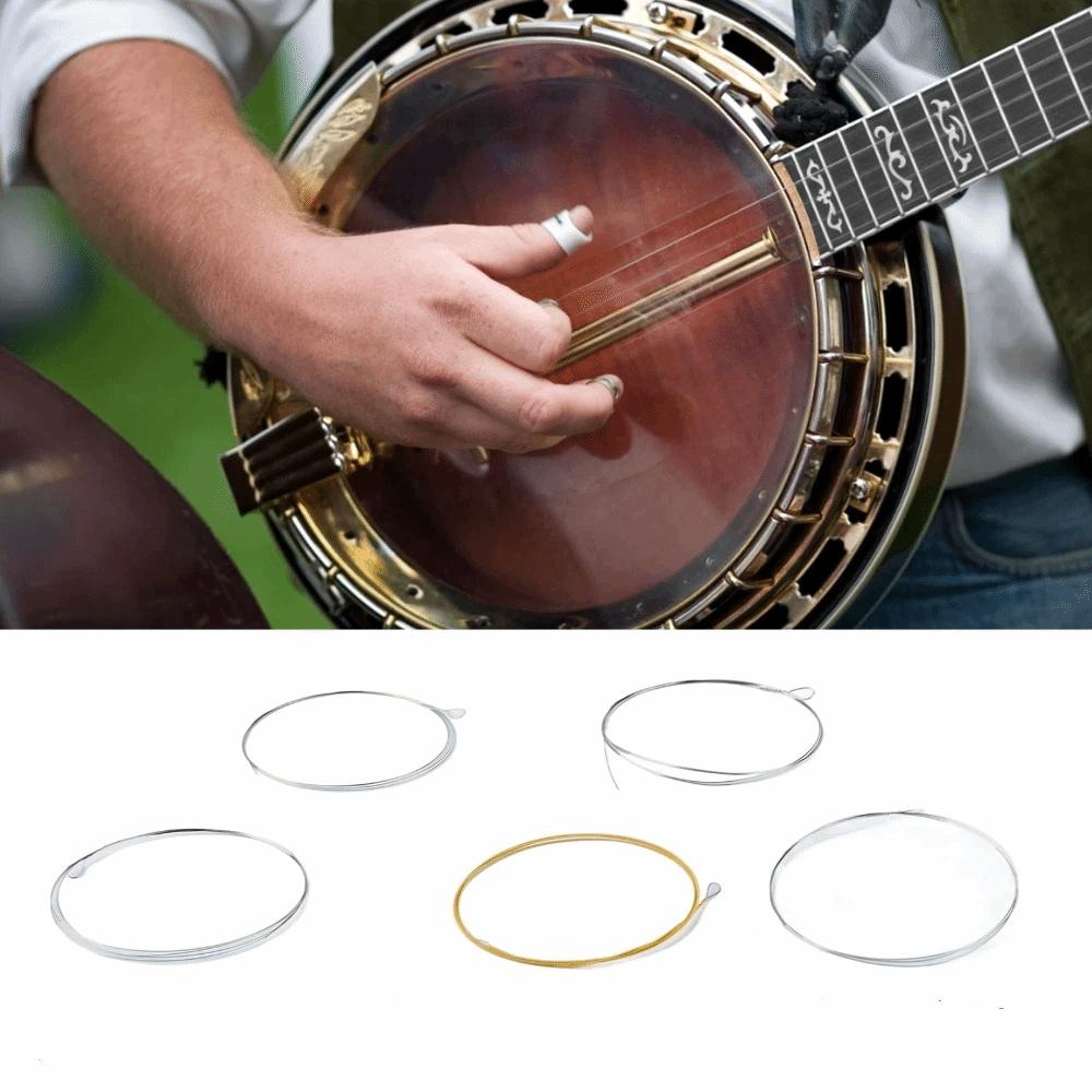 Silver+Golden Banjo String Set Stainless Steel Material Stainless Steel Strings For Banjo Playing