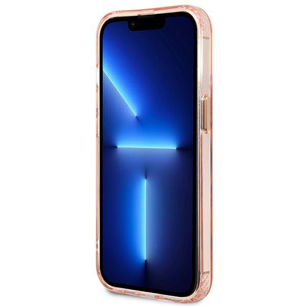 Guess Guhmp13Lhtcmp Iphone 13 Pro / 13 6,1 Różowy/Pink Hard Case Gold Outline Translucent Magsafe