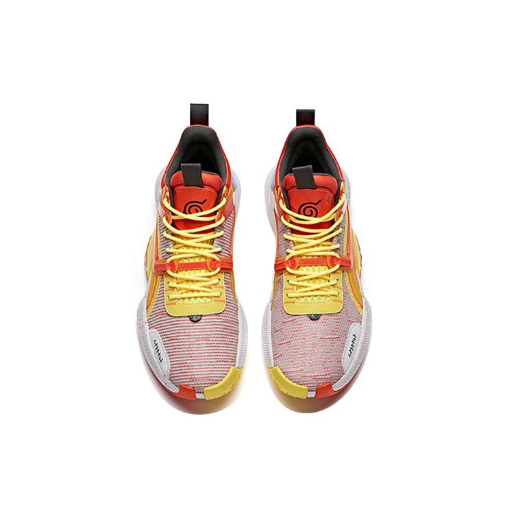 New ANTA Basketball Shoes Men Mid Top Orange/Yellow 112121615S-1