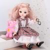 Mini muñeca articulada móvil de 30CM para niñas, juguete 3D con ojos grandes, trajes completos de princesa, colección de vestidos, regalo para niños