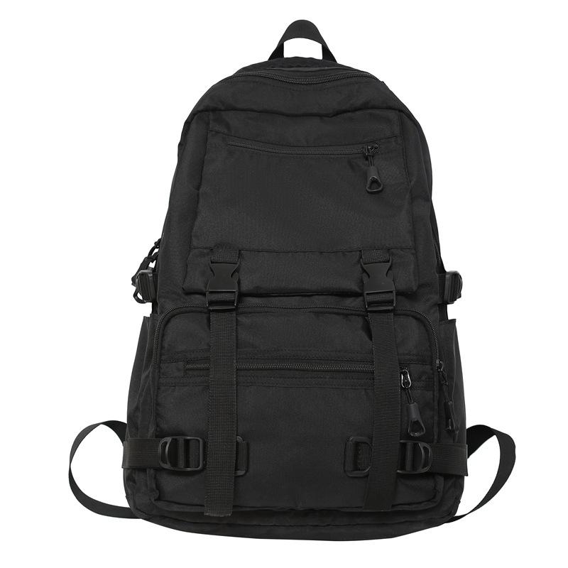 

Новый однотонный повседневный рюкзак в стиле рабочей одежды Большой вместимости многокарманный студенческий дорожный рюкзак Рюкзак для студента колледжа