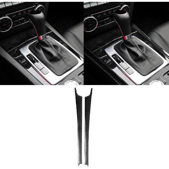 For Mercedes-Benz C-Class W204 2007-2013 Real Soft Carbon Fiber Center Console Gear Shift Panel Surround Cover Trim Kit Car Interior Accessories
