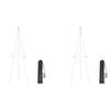 2X White Easel Stand For Display Wedding Sign & Poster-63Intall Easels For Display Holder-Collapsable Poster Easel