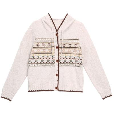 Betu Women's Color Block Hooded Knit Cardigan