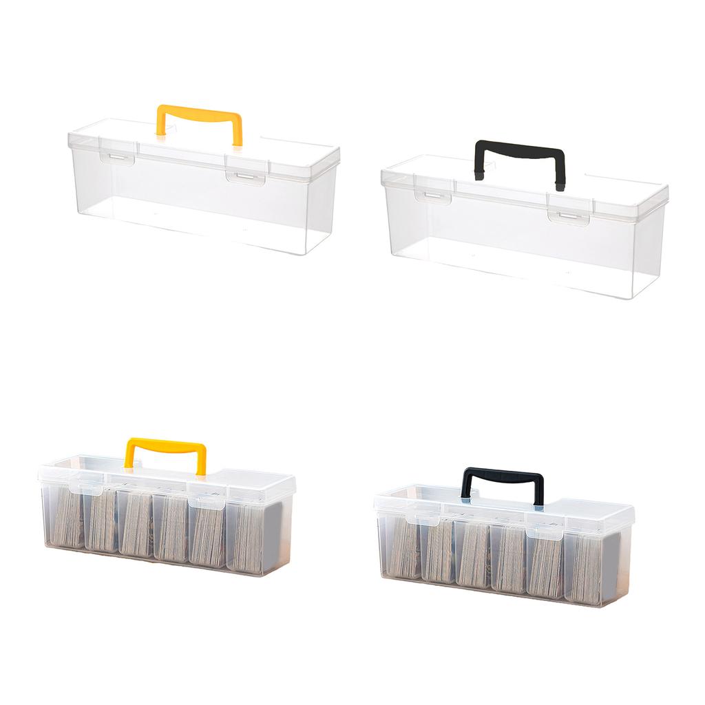 Klare Trading Card Aufbewahrungsbox Spielkartenetui Organizer mit separater Box Acryl Sportkarten Behälter Deckbox