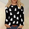 Women's Daily Casual Long-sleeved Printed O-neck Top