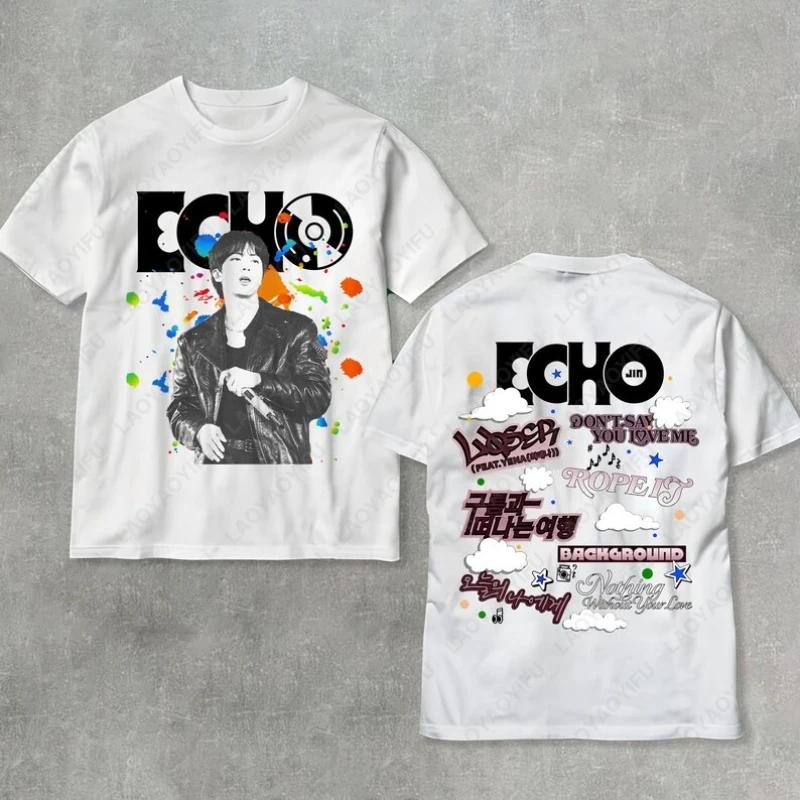 Retro Echo Tracklist Run Seokjin Ep Tour 2025 Jin Cotton Tees Dont Say You Love Me SuperTuna Tshirt Kpop Fan Army Women Men Tops
