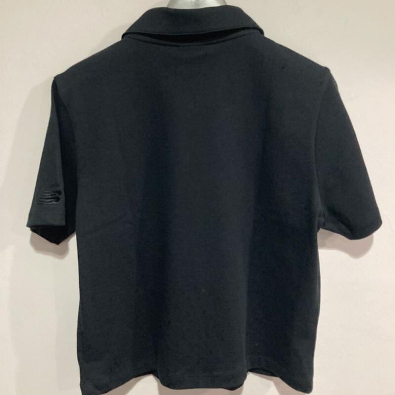 NeW Balance W Single Mesh Semi Crop Collar Short Sleeve Tee nbnff2W412 Black