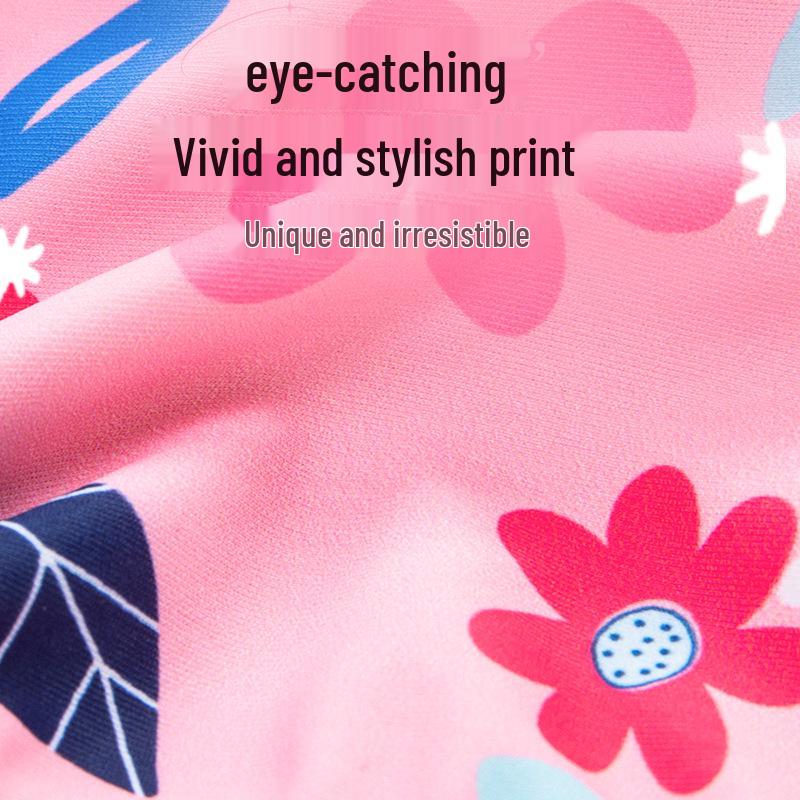 Children's Cartoon Print Swim Cap - Comfortable Elastic Hat for Girls and Primary Students