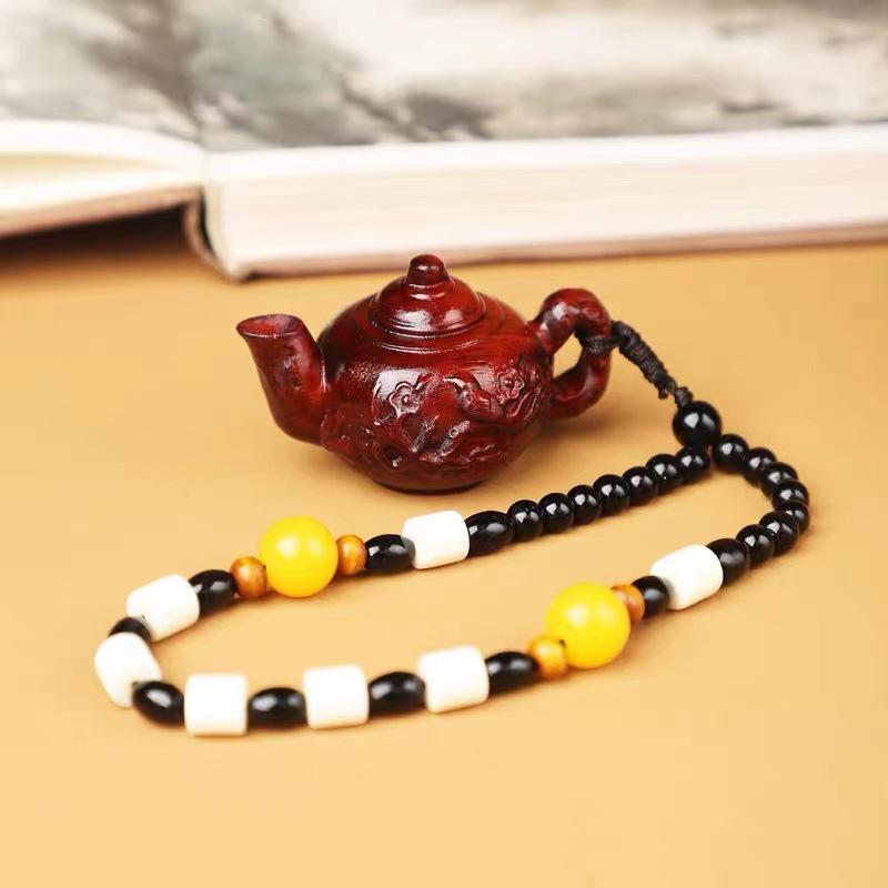 Small-Leaf Red Sandalwood Pendant: Wealth-Attracting Pixiu, Gourd, Dragon, Tortoise Design