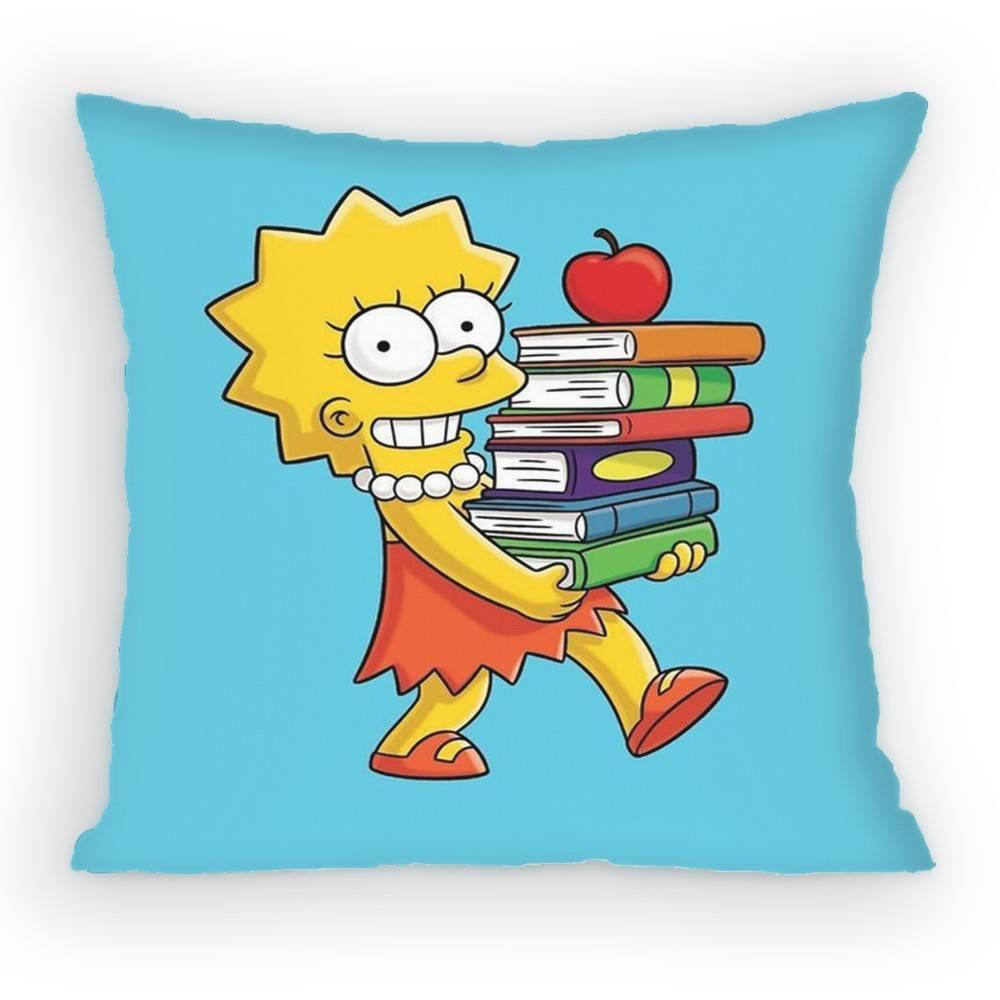 Cartoon The SSimpsons Anime Pillow Case Sofa Living Room Bedroom Headboard Backrest Cushion Square Cushion Nap Time