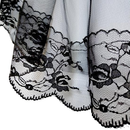 Weißer Brautschleier Zweilagig Spitze Damen Leicht All-Match Schleier mit Kamm Haarschmuck
