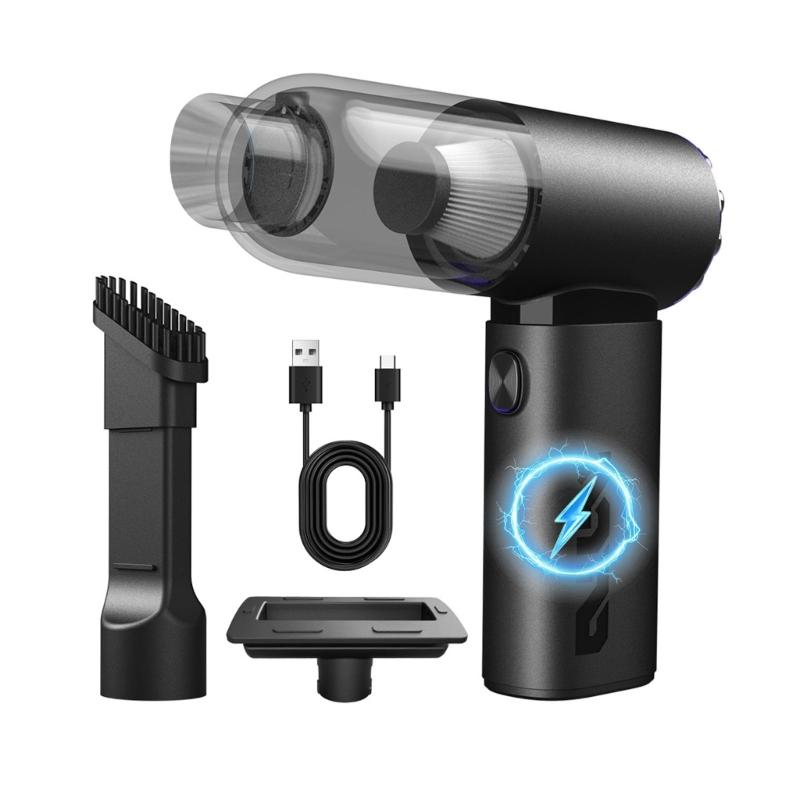

Powerful 130000RPM Wireless Handheld Dust Collector With 15000Pa High Suction For Home And Car Cleaning Ergonomic Carry Design чорний